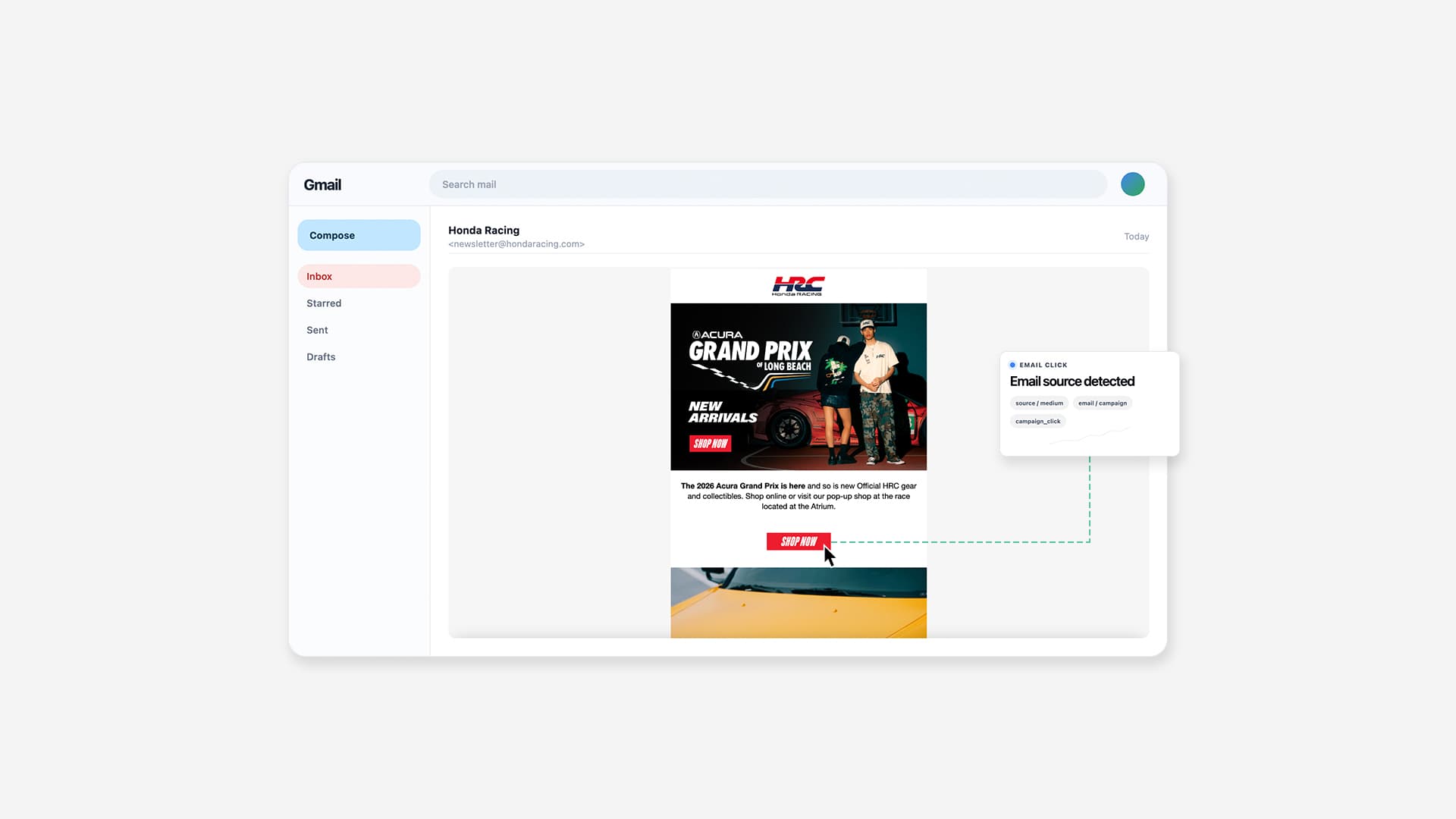 Ecommerce analytics and reporting for the Honda Racing store